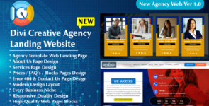 Divi Creative Agency Landing Page on Divi Cake