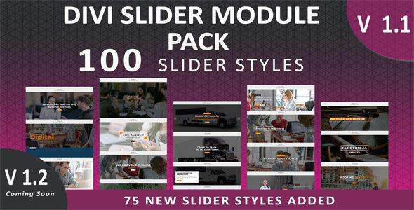 Divi Slider Module Pack on Divi Cake