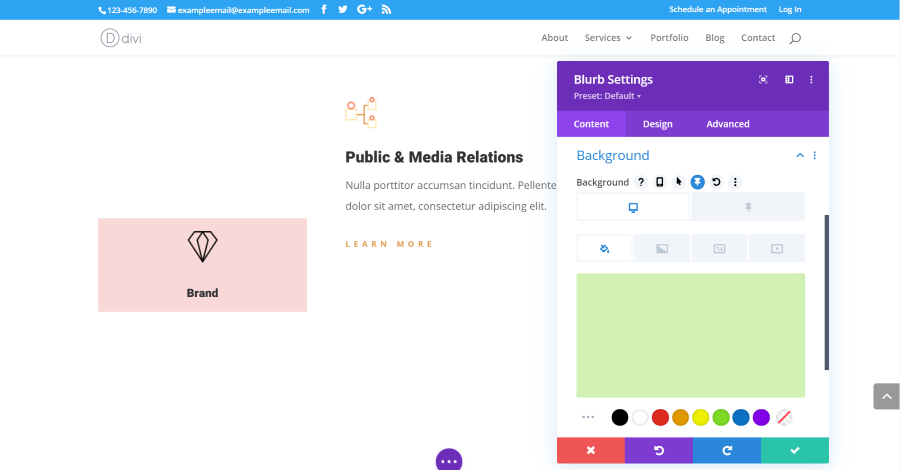 Divi Sticky Options Examples