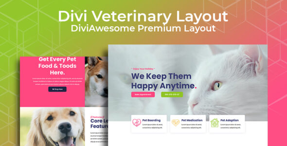 Divi Veterinary Layout on Divi Cake