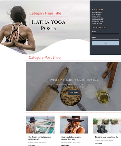 Free Divi Yoga Category Page Layout for WordPress in 2024