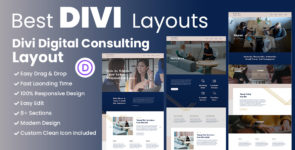 Divi Digital Consulting Layout on Divi Cake