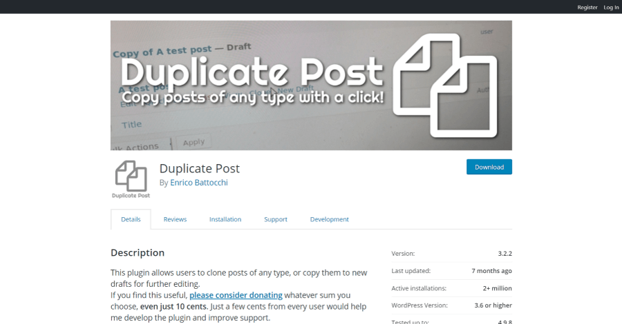 wordpress duplicate post