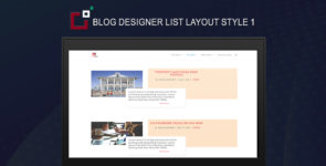 Blog Designer List Layout Style 1 on Divi Cake