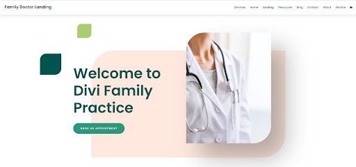 Family Doctor Landing Page Divi Layout for Health Coaching Websites in 2024