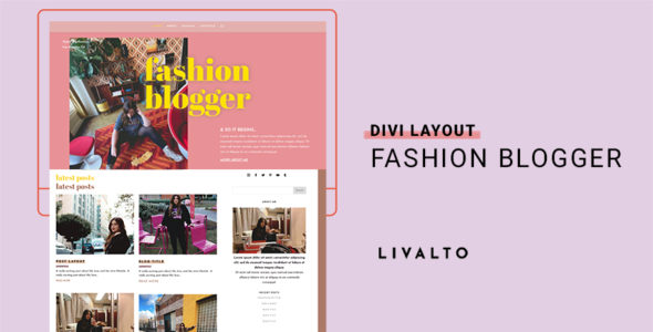 Fashion Blogger: Home Layout on Divi Cake