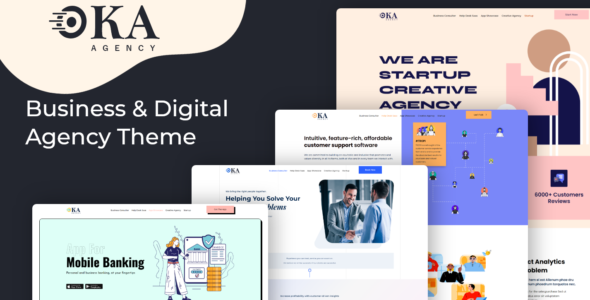 Oka – Business & Digital Agency Divi Child Theme on Divi Cake