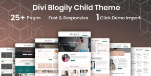 Blogily Feminine Blogging Divi Child Theme on Divi Cake