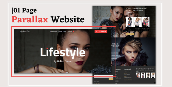1 Page Parallax Website Layout-Fashion on Divi Cake