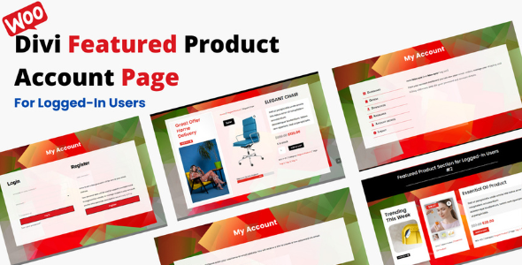 Divi Featured Product Account Page on Divi Cake