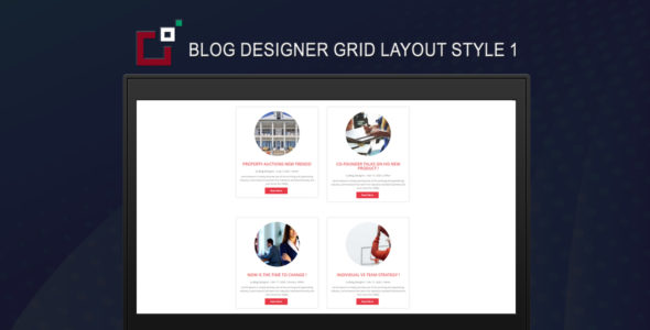Blog Designer Grid Layout Style1 on Divi Cake