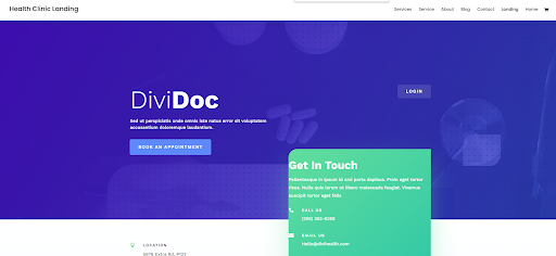 Health Clinic Landing Page Divi Layout for Health Coaching Websites in 2024