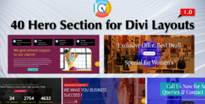 40 Hero Sections For Divi on Divi Cake