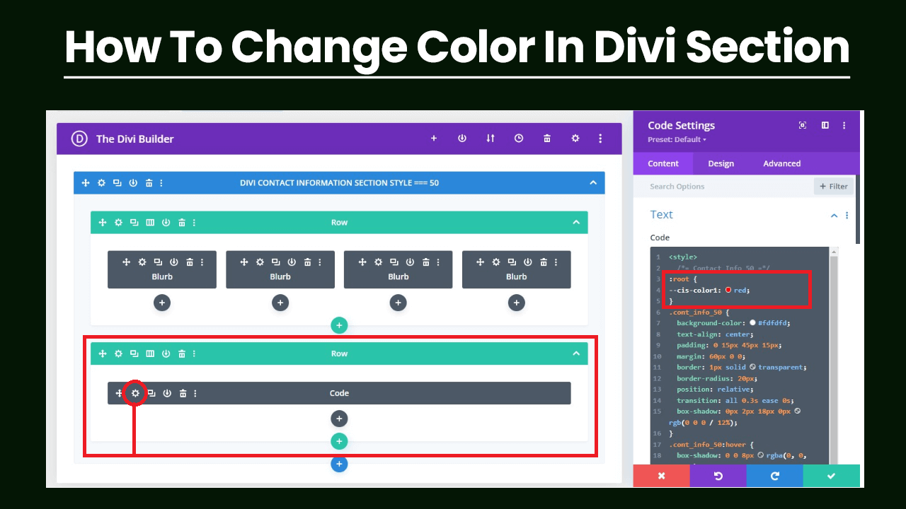 How To Quickly And Easily Change The Color Scheme In Divi Contact Information layouts
