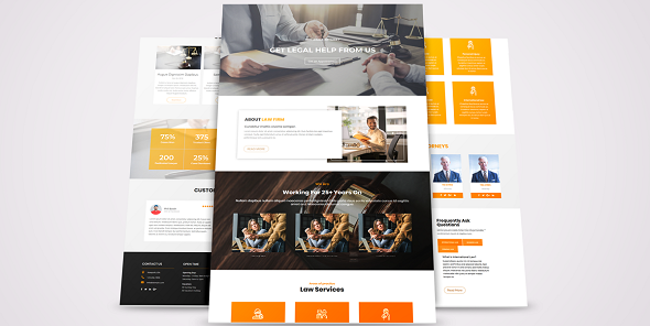 Law Firm Layout on Divi Cake