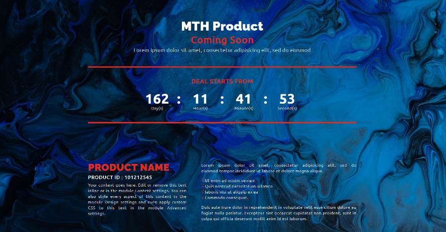 MTH Count Down Page Part 03