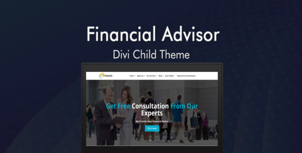 Financial Advisor Divi Child Theme on Divi Cake