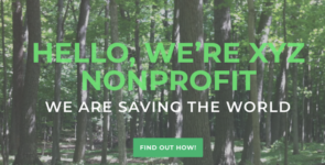 Nonprofit One Page on Divi Cake