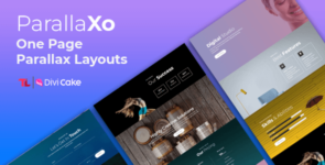 ParallaXo – One Page Parallax Layout on Divi Cake