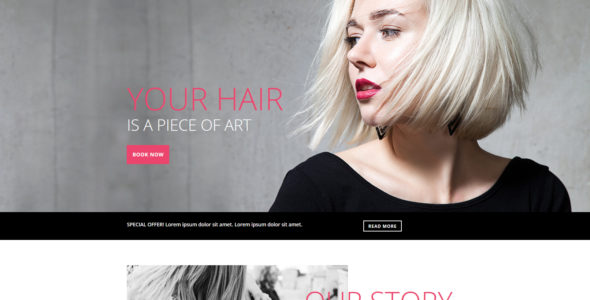 Stylist Header & Intro Section on Divi Cake