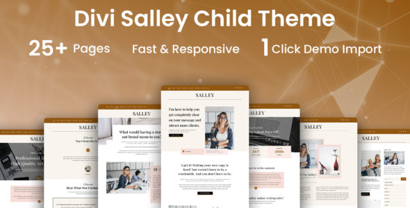 Salley Feminine Blogging Divi Child Theme on Divi Cake