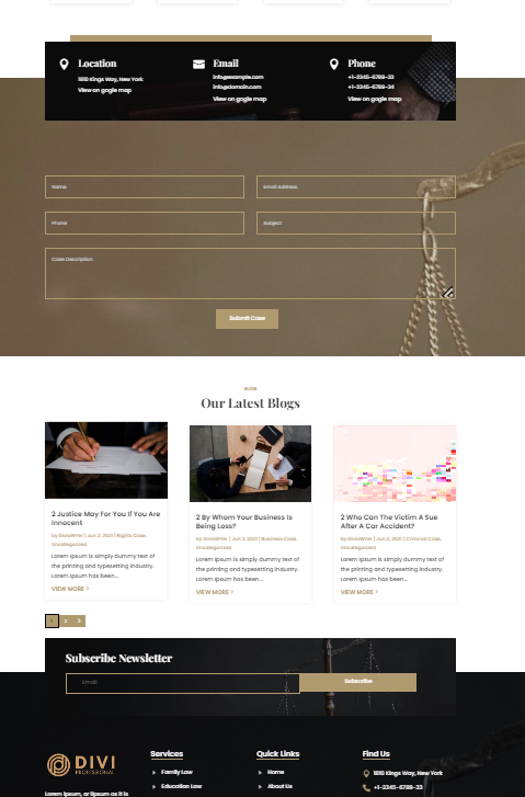 Divi Lawyer and Law Firm, a Premium Multipurpose Child Theme for your WordPress Website