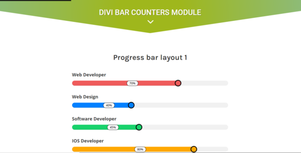 Divi Progress Bar Module Layout Pack on Divi Cake
