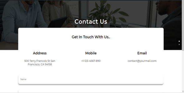 Divi Contact Page on Divi Cake