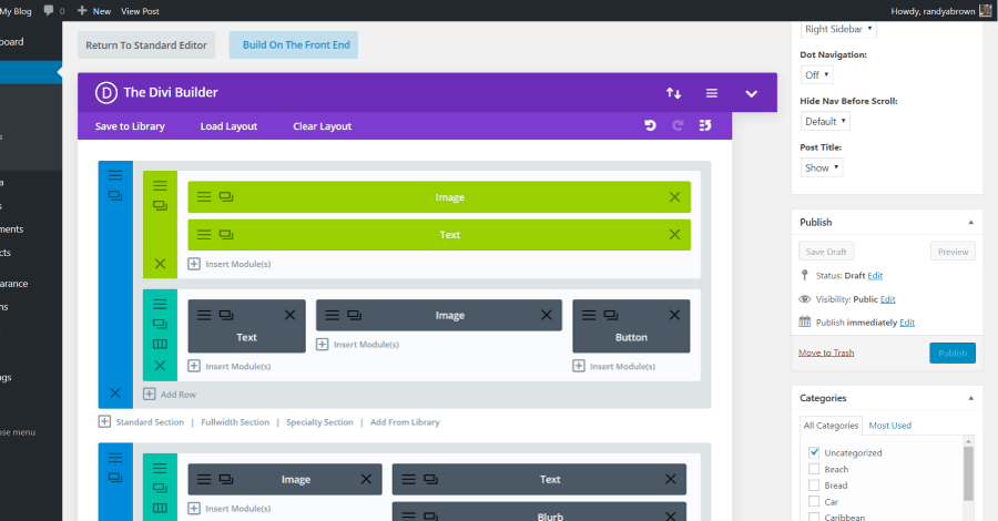 With Divi you can create global sections, rows, or modules to reuse on any page from your library.