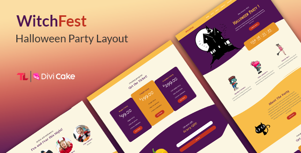 WitchFest – Halloween Party Layout on Divi Cake