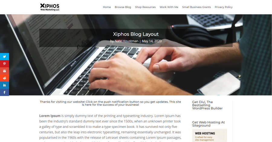Xiphos Blog Layout
