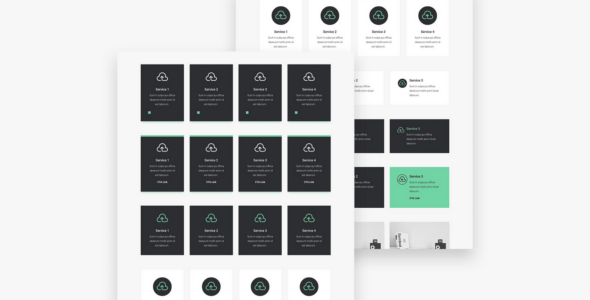 Blurbs and Cards 70 Bundle on Divi Cake