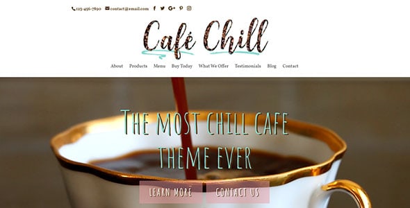 Cafe Chill on Divi Cake