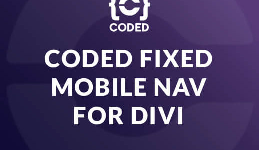 Coded Fixed Mobile Nav for Divi on Divi Cake