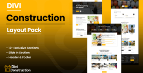 Construction Company Layout Pack for Divi on Divi Cake