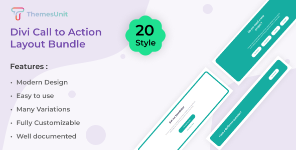 Divi Call to Action Layout Bundle on Divi Cake