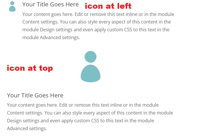 Typically, in the Divi blurb module, you're limited to placing the image or icon either on the left or at the top.
