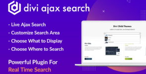 Divi Ajax Search on Divi Cake