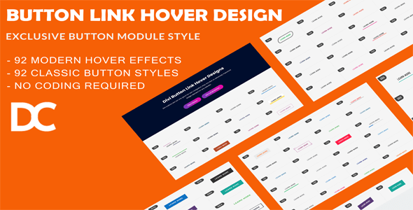 Divi Button Link Hover Designs on Divi Cake
