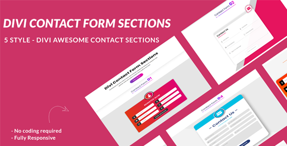 Divi Contact Form Sections Layout on Divi Cake