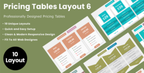 Divi Switch Pricing Tables Layout 6 on Divi Cake