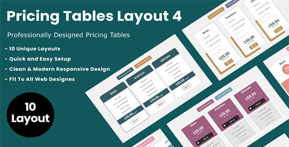 Divi Switch Pricing Tables Layout 4 on Divi Cake