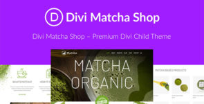 Matcha Shop on Divi Cake