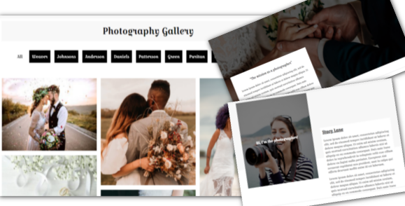 Divi Photography Layout on Divi Cake