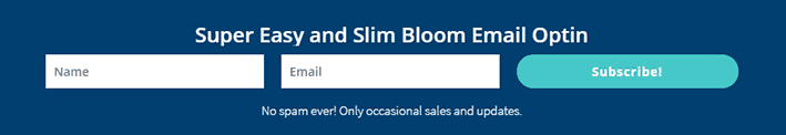 Divi Slim Bloom Email Optin