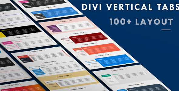 Vertical Tabs Layout Pack (1 to 100 Layout) on Divi Cake