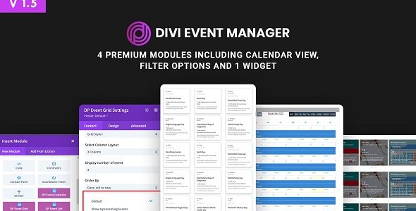 Divi Event Manager on Divi Cake