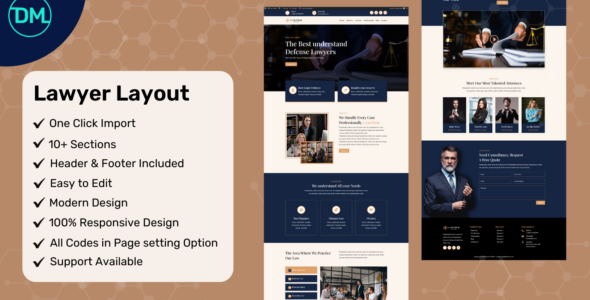 LawFirm – Divi Lawyer Layout on Divi Cake