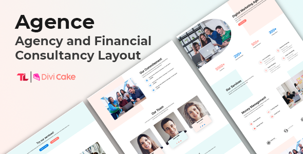Agence – Agency and Financial Consultancy Layout on Divi Cake