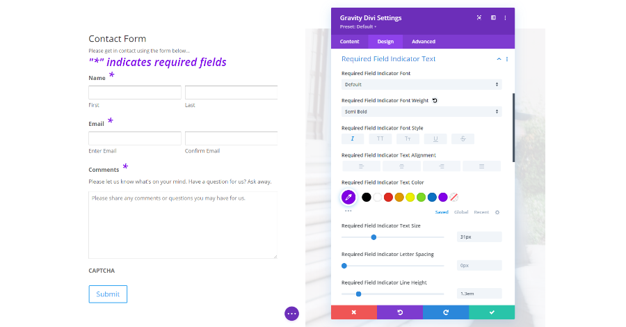 style gravity forms using the divi builder with full visual builder support.
